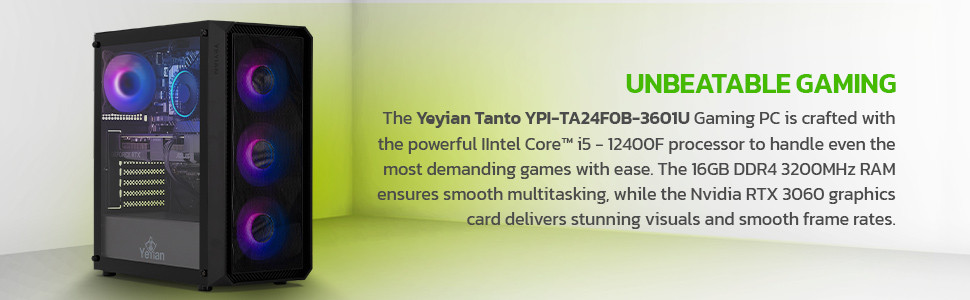 Yeyian Tanto YPI-TA24F0B-3601U Gaming Desktop